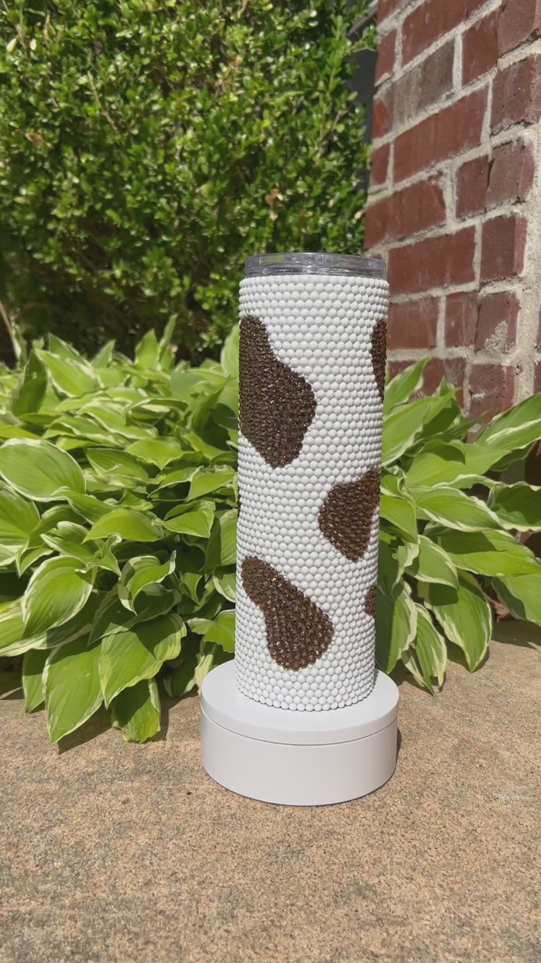 Cow Rhinestone Tumbler